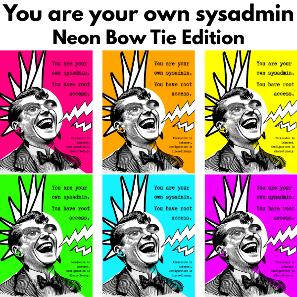 Neon Bow Tie poster — newsletter vibe image.